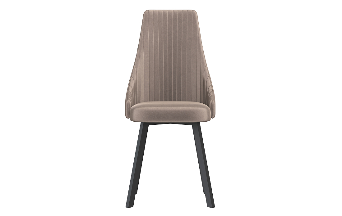 Стул Лион велюр конфетти мокко/Цвет металл черный